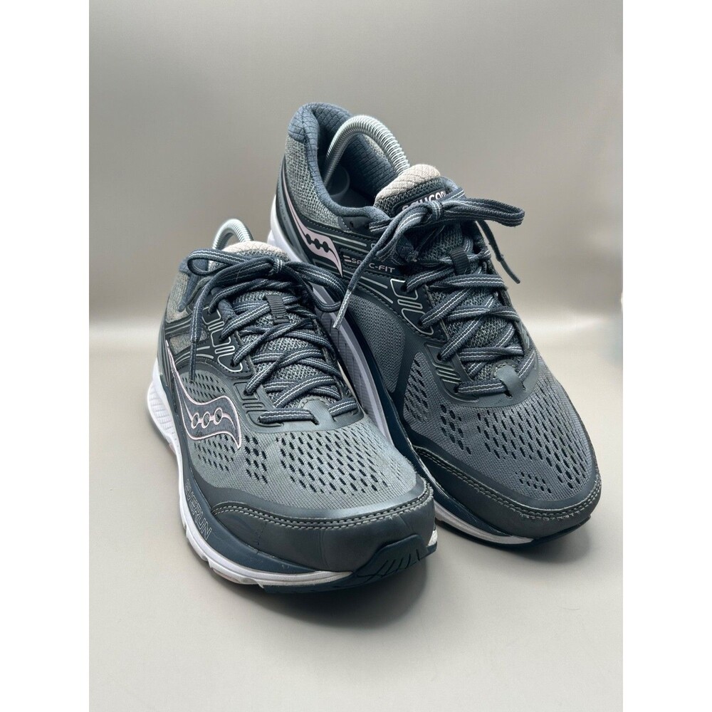 Saucony Echelon 7 Womens S10468-1 Gray Pink Running Athletic Shoes Size 8.5